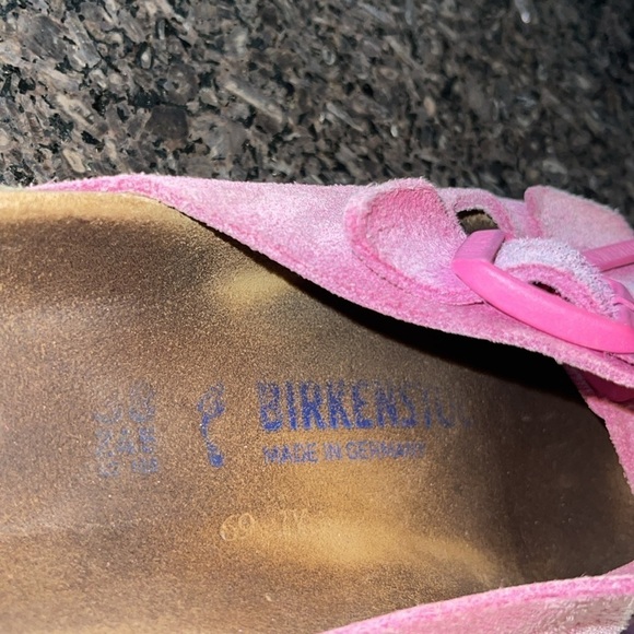 Birkenstock Pink Suede Arizona Sandals - Picture 10 of 11
